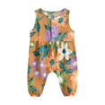 thumbnail image 1 of MHZLDYZ Baby Boy Onesies Infant Girls Colorful Cartoon Floral Cotton Baby Long Climb Neonatal Sleeveless Garment Children Pants Crawl Suit Clothes Newborn Onesies Girl Baby Items Baby Items(Yellow,A), 1 of 6