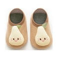 thumbnail image 1 of MHZLDYZ Baby Cowboy Boots Baby Cotton Sandals Light Soft Sole Toddler Sandals Unisex With Cartoon Decoration for Children Learning To Walk Newborn Baby Girl Socks Newborn Slippers (Yellow,S), 1 of 6