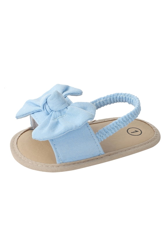 Baby Girl Shoes 12-176 Months Prewalker Bow Solid Baby Shoes Beach Girls Toddler Sandals Children Baby Shoes Baby Girl Shoes 6-12 Months Toddler Sock Shoes Baby Boy Shoes(Blue,One Size)