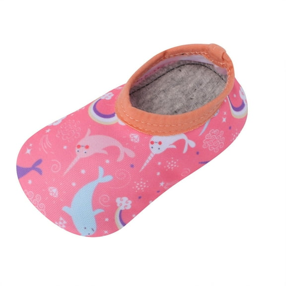 MHZLDYZ Baby Girls' Shoes Cartoon Swim Shoes Water Non-Slip Girls Shoes Boys Baby Barefoot Kids Baby Shoes Baby Shoe Socks Shoe Socks Baby Shoes for Toddler Boys(Pink,XS)
