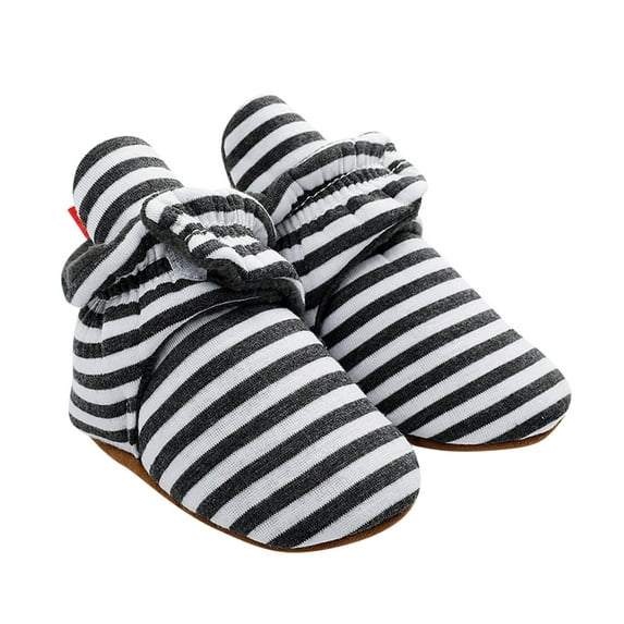 MHZLDYZ Baby Sock Shoes 12-85 Months Warm Stay Winter Infant Girl Baby Shoes Crib Fleece Boy Slipper Non-Slip On Bootie Baby Shoes Baby Shoes 3-6 Months (Dark Gray,9-12 Months)