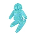thumbnail image 1 of MHZLDYZ Clearance Summer Outfits for Girls Toddler Girl Hoodie Long Sleeve Tie Dye Printed Top and Pants Set for 0 To 6 Years 10-12 Girls Outfits (Light Blue,80), 1 of 4