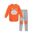 thumbnail image 1 of MHZLDYZ Girls Summer Clothes Size 10 12 Children's Leggings Suit Pattern Sweatshirt Two-Piece Cartoon Girls Girls Outfits&Set Kids Summer Clothes Girl Clothes Size 6 (Orange,120), 1 of 6