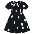 thumbnail image 1 of MHZLDYZ Girls Summer Dresses Size 14-16 Girls' Clothes Big Children's Dress Short Sleeved Square Neck Dress Polka Dot Dress Summer Dress Dresses for Teen Girls Girls Spring Dress(Black,120), 1 of 7