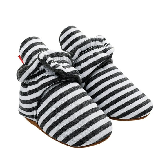 MHZLDYZ Infant Shoes 12-85 Month Warm Stay Winter Infant Girl Baby Shoes Crib Fleece Boy Slipper Non-Slip On Bootie Baby Shoes Baby Sock Shoes 12-18 Months (Dark Gray,6-9 Months)