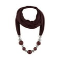 thumbnail image 1 of MHZLDYZ Neck Scarves Women Pendant Scarf With Tassel Rhinestone Jewelry Scarves Satin Head Scarf Silk Head Scarf(Purple,One Size), 1 of 4