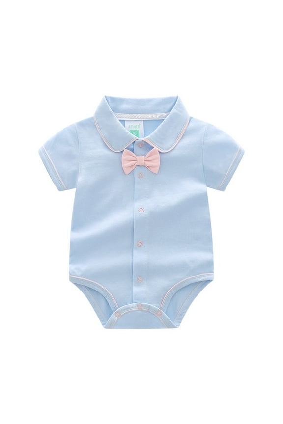 Newborn Boy Clothes Newborn Baby Boys Bow Short Sleeve Outsie Bodysuit Banquet Wedding Jumpsuit Clothes Baby Clothes Unisex Preemie Clothes Boys Preemie Clothes Boys(C,59)