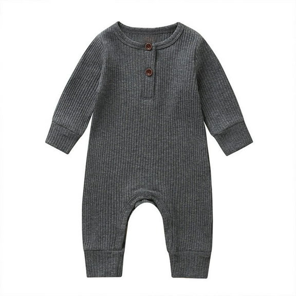 MHZLDYZ Onesies Toddler Infant Winter Long Sleeve Boys Girls Ribbed Solid Color Jumpsuit Outwear for Babys Clothes Newborn Baby Onesies Newborn Onesies Newborn Onesies(G,70)