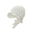 thumbnail image 1 of MHZLDYZ Preemie Hats Baby Girls Infants Lacy Sun Bonnet Hat White Flowers Summer Baby Girl Hat Preemie Hats Baby Girl Hat(White,6M), 1 of 4