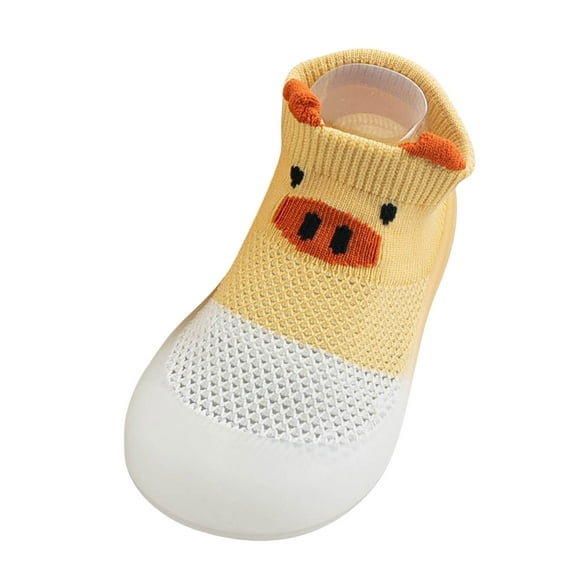 MHZLDYZ Sock Shoes Prewalker Baby Toddler Cartoon Children Shoes Boys Socks Girls Summer Slipper Baby Shoes Infant Shoes Baby Sock Shoes Sock Shoes Toddler(Yellow,22)