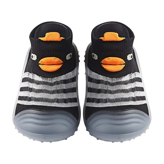 MHZLDYZ Sock Shoes Toddler Toddler Infant Baby Girls Boys Cartoon Cute Knitted Breathable Shoes Baby Walking Shoes Toddler Shoes Baby Shoes(Black,25)
