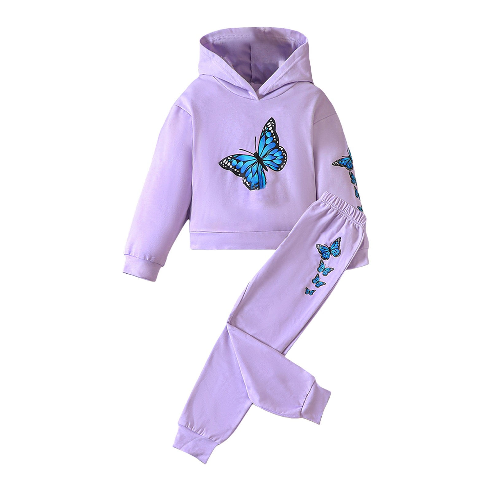 Kids Girls' Sweater Long Sleeve White Pink Butterfly Daily Outdoor
