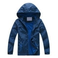thumbnail image 1 of MHZLDYZ Toddler Rain Coat Little Child Outdoor Rainproof Windbreaker Zipper Jacket Colorful Printed Long Sleeve Hooded Jacket With Pockets 5T Rain Jacket Boys Kids Life Jackets (Blue,XL), 1 of 5