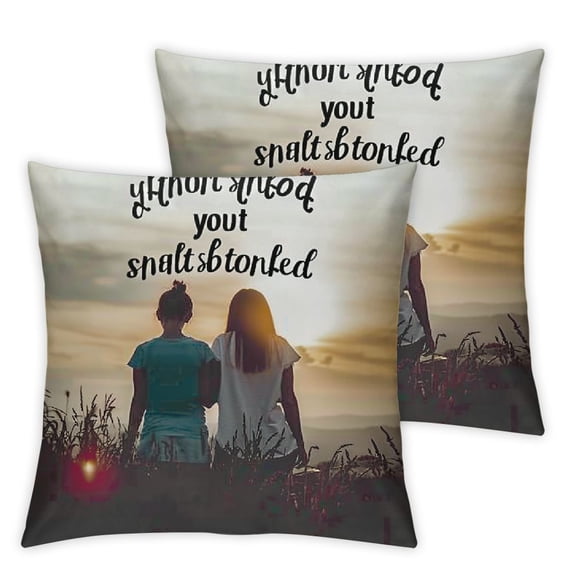 MHope We're Friends Until We Die Throw Pillow Covers Couch Home Cushion Cover, Ghost Friends Sofa Living Room Bed Decorative Pillow CasesPillowcase
