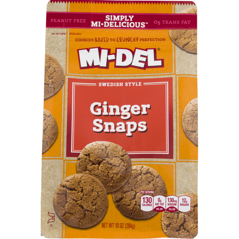 Mi-Del, Cookies, 10 oz, Swedish Style Ginger Snaps - Walmart.com