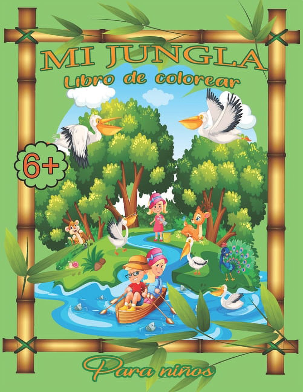 MI JUNGLA LIBRO DE COLOREAR PARA Niños : 60 hermosos motivos de la ...