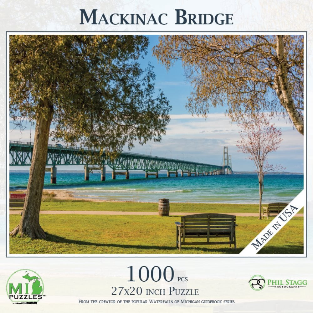 MI Puzzles Phil Stagg Photography Mackinac Bridge 1000 Piece Puzzle ...
