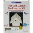thumbnail image 1 of MI Toys Hobby Express Unfinished Wood Kit-Log Cabin Bird House, 1 of 2