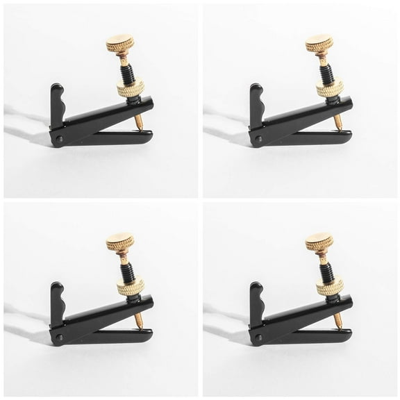 MI&VI Cello Fine Tuners Adjusters - Stainless Steel 4 Pcs (Gold/Black - 3/4-4/4 Size)