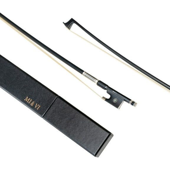 MI&VI NB-720 Classic Carbon Fiber Violin Bow (Full Size 4/4) with Bow Case Included