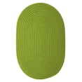 thumbnail image 1 of Colonial Mills 10' x 13' Light Green Solid All Purpose Handcrafted Reversible Oval Outdoor Area, 1 of 2