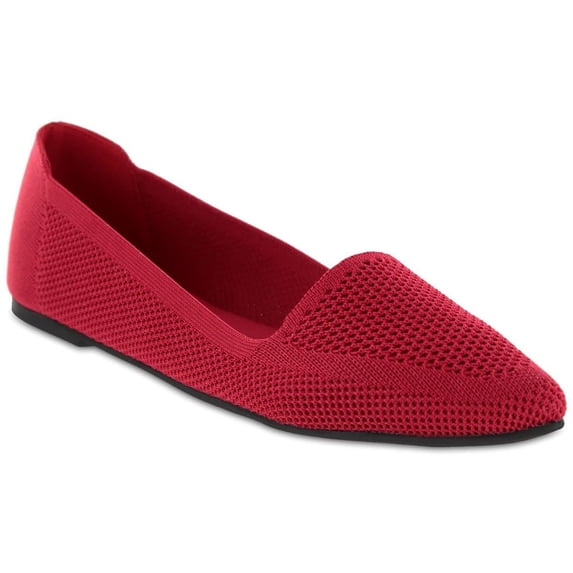 MIA Womens Corrine Red Fashion Slip On Flats Casual Ballet Flat Shoes 8.5