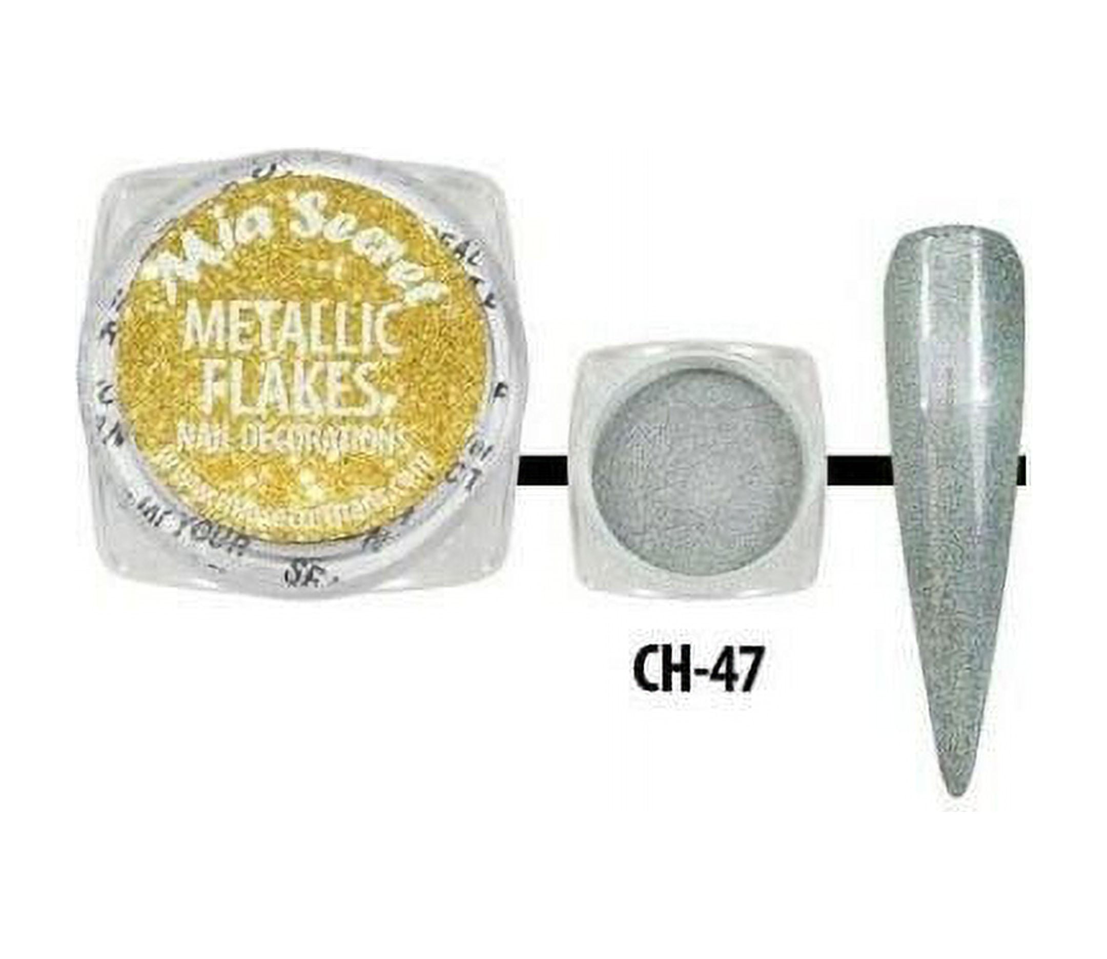 MIA SECRETS NAIL DECORATIONS - METALLIC FLAKES - (CH-47)