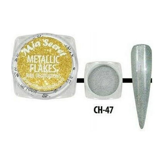 MIA SECRETS NAIL DECORATIONS - METALLIC FLAKES - (CH-47)