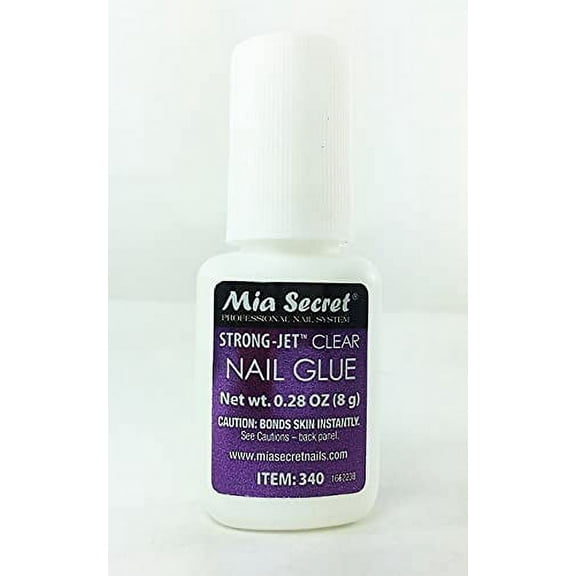 MIA SECRETS STRONG-JET CLEAR NAIL GLUE DROP-ON-GLUE (0.28OZ)