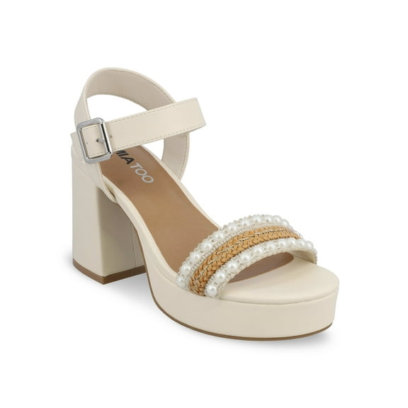 MIA TOO Women's Beebee Platform Block Heel Sandal