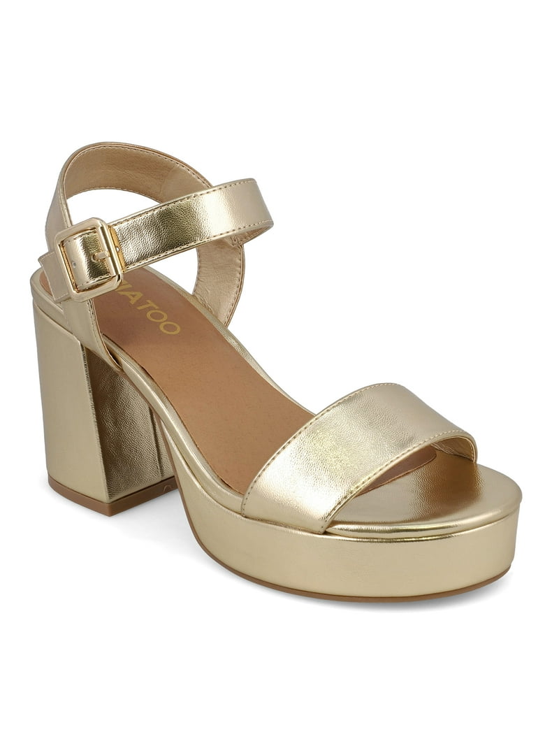 MIA TOO Women's Beebee Platform Block Heel Sandal