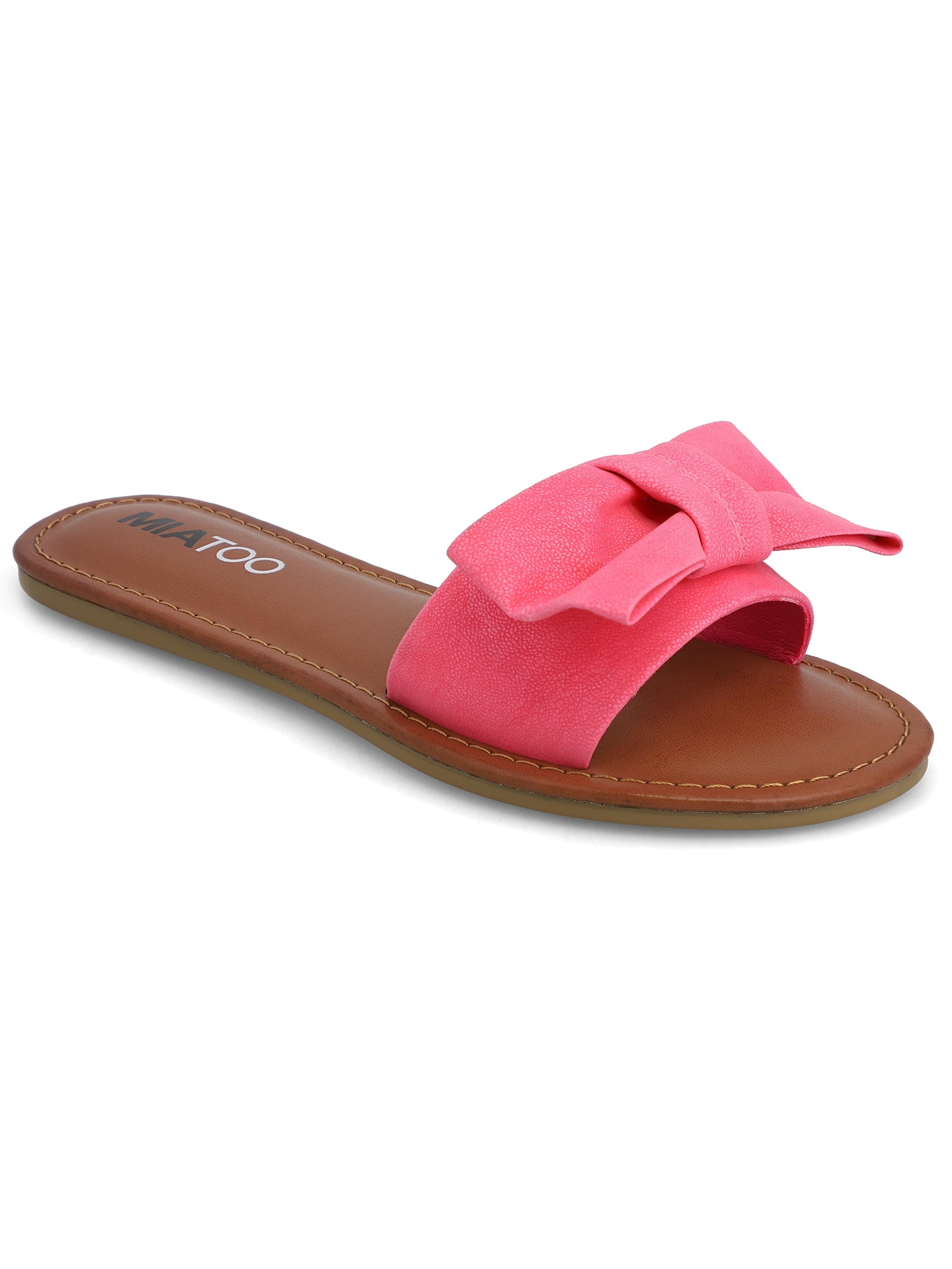 MIA TOO Women's Blonddie Flat Bow Slide Sandal