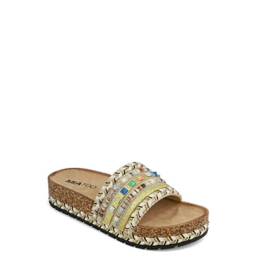 MIA TOO Women's Demelza Embellished Footbed Slide Sandal
