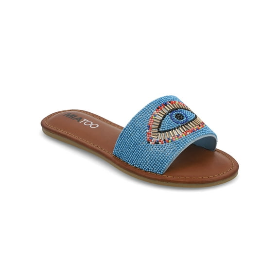 MIA TOO Women's Kara Beaded Eye Slide Sandal
