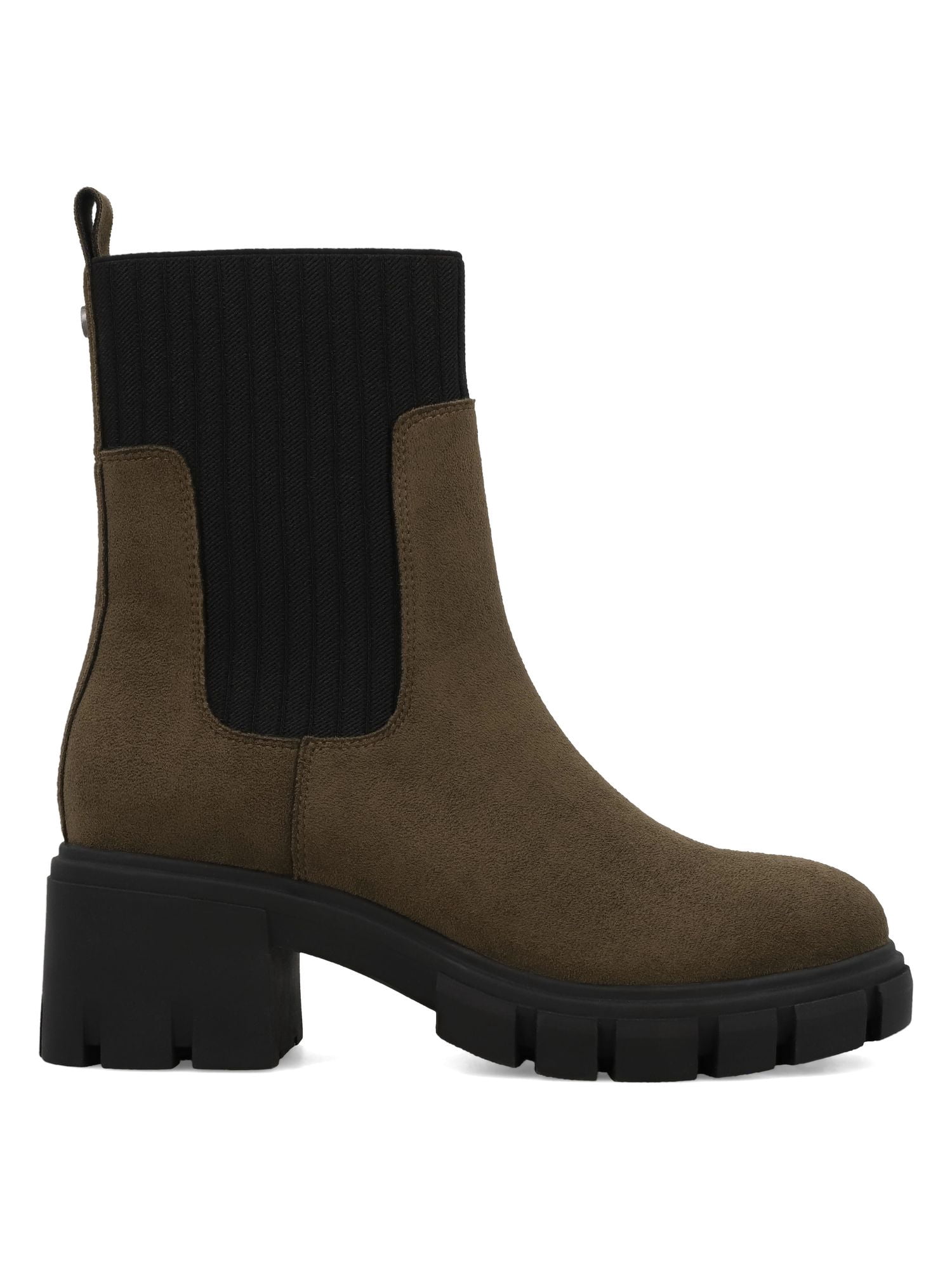 MIA Too Women's Isabeau Knit Gore Lug Sole Chelsea Boot