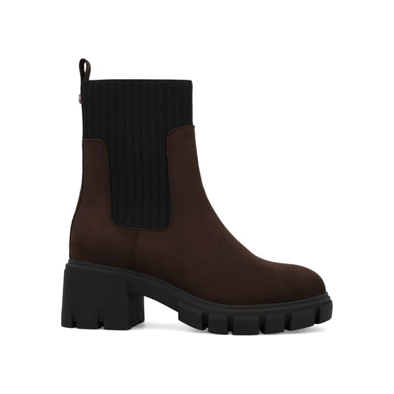 MIA Too Women's Isabeau Knit Gore Lug Sole Chelsea Boot