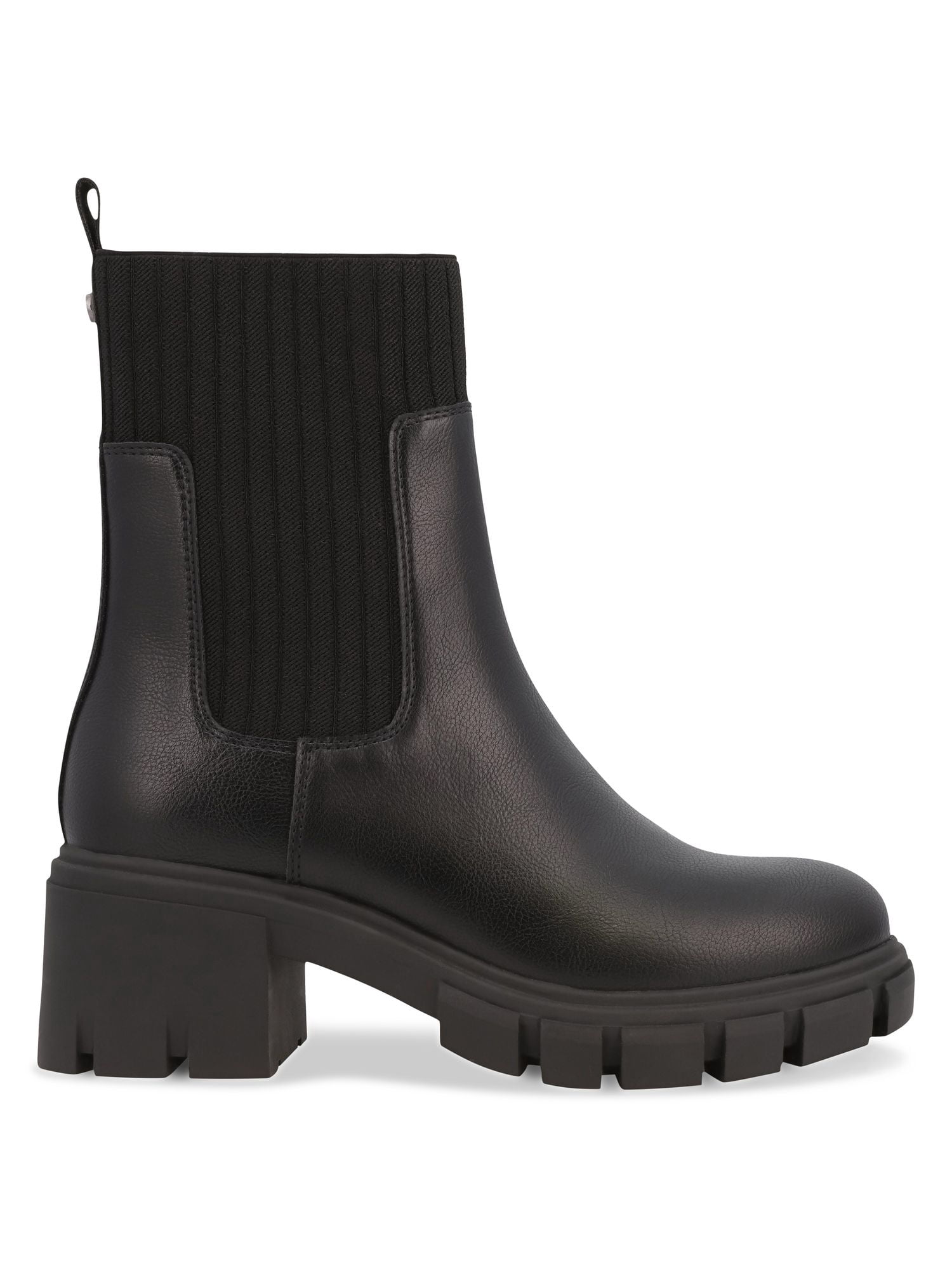 MIA Too Women's Isabeau Knit Gore Lug Sole Chelsea Boot