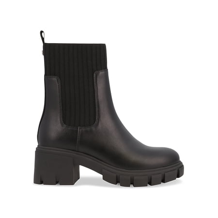 MIA Too Women's Isabeau Knit Gore Lug Sole Chelsea Boot
