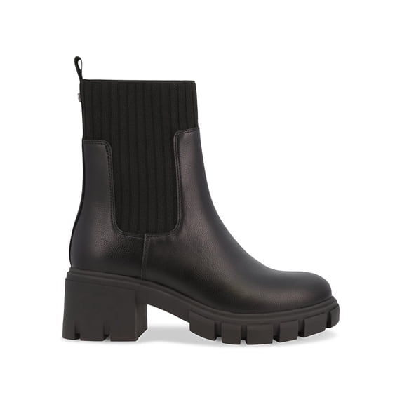 MIA Too Women's Isabeau Knit Gore Lug Sole Chelsea Boot