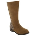 thumbnail image 1 of MIA Unisex Kids Tall Shaft Boots with Inside Zipper, Glitter Backing, Black, 1 of 1