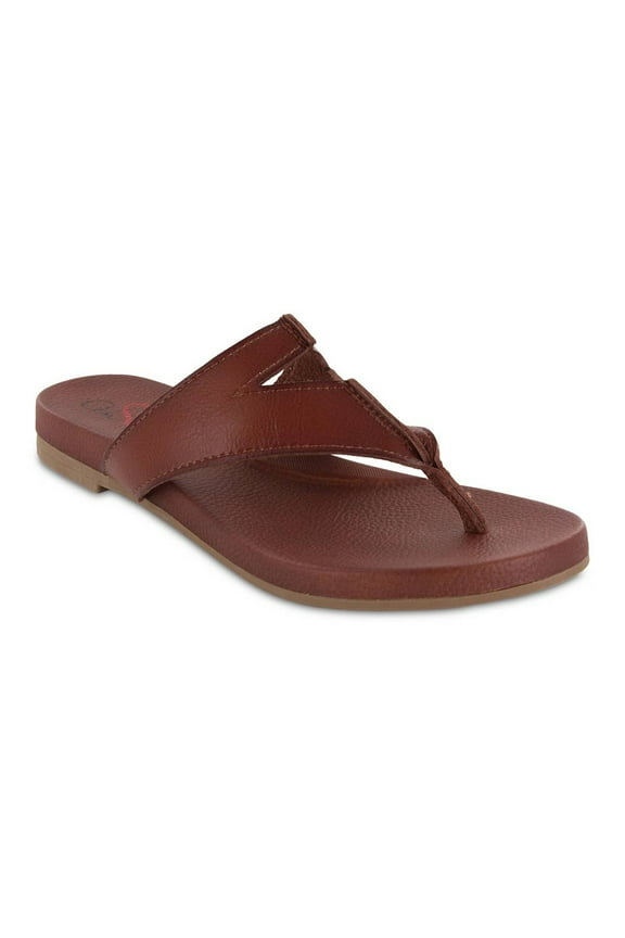 Women's Brown Amore Patriciaa Wide Sandals