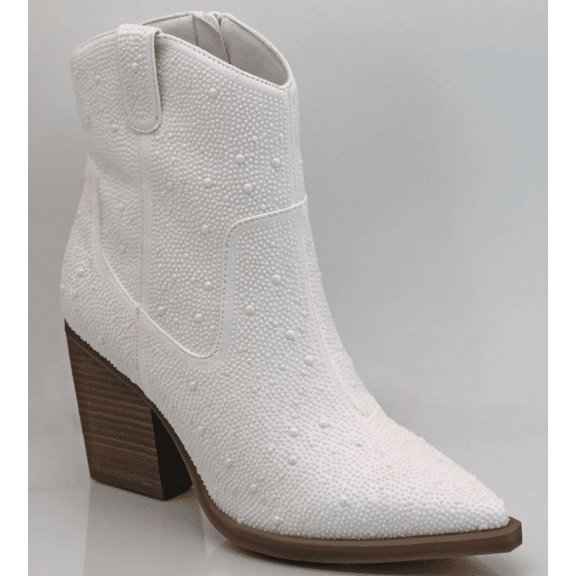 MIA Womens Dawson Western Boot (10, White)
