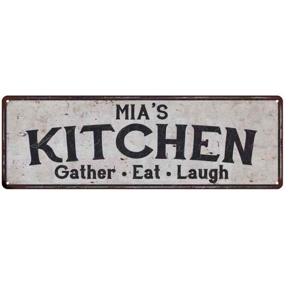 MIA's Kitchen Rustic Chic Decor Gift 8x24 Sign 108240051004
