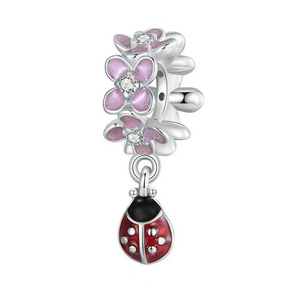 MIADEAL Ladybug Charms in Gift Box, 925 Sterling Silver, Womens Christmas Gift