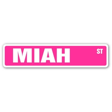 MIAH Street Sign Childrens Name Room Sign | Indoor/Outdoor |  24" Wide