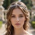 thumbnail image 1 of MIALLO Delicate Silver Single Row Marquise Zircon Hair Vine, Elegant Women Headband for Everyday Wear, Wedding & Party, 1 of 8