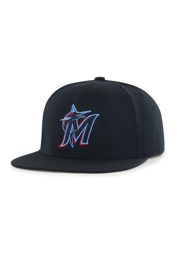 MLB Miami Marlins Primary Team Color Flat Bill Snap Back Hat