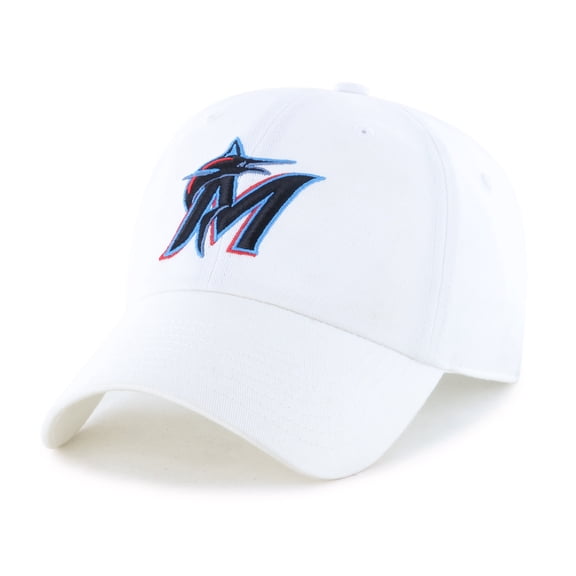 MLB Miami Marlins Clean Up White Adjustable Hat