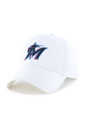 MLB Miami Marlins Clean Up White Adjustable Hat