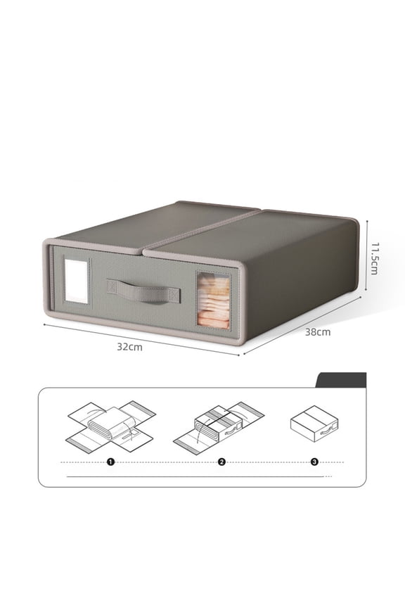 Cloth Storage Box for Bed Sheets and Quilt Covers Foldable Fabric Organizer for Home Linens Household Storage Bin for Blankets and Towels Space-Saving Container for Closet and Under Bed